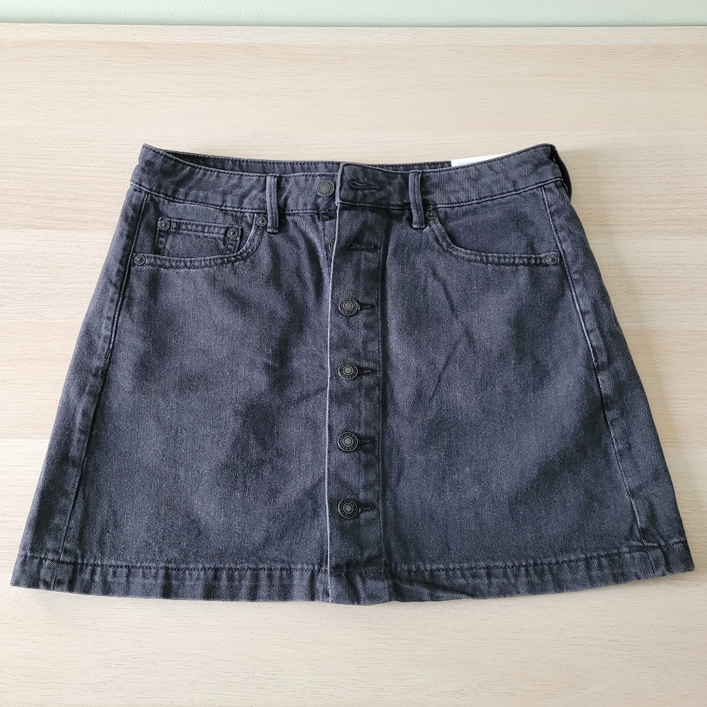 AE Black Denim Skirt
